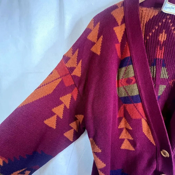 Jacqueline‎ Ferrar Vintage Retro Cardigan Sweater Size Large - Picture 4 of 9